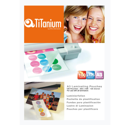 100 POUCHES 303x426mm (A3 175my TiTanium